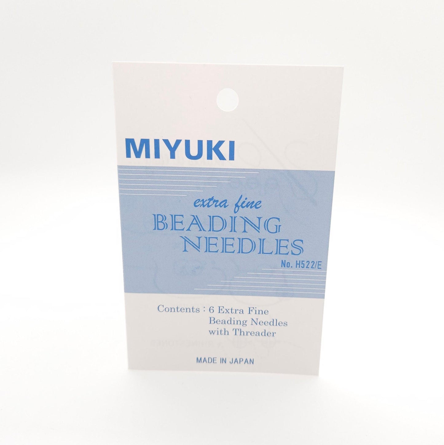 Miyuki Extra‑Fine Beading Needles (6 Pack, 0.4 mm) with Needle Threader – Japanese Steel for Delica & Seed Beads