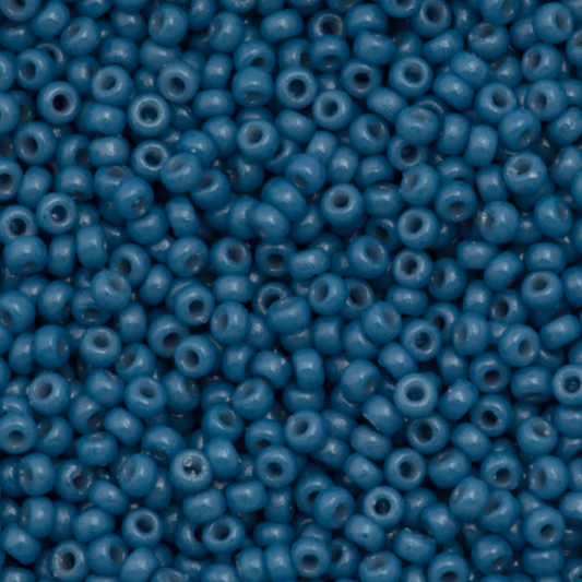 11-4485 Miyuki Seed Bead Round Rocailles 11/0 | Duracoat Opaque Juniper Berry | 1"x2" Flip Top Container ∼15g