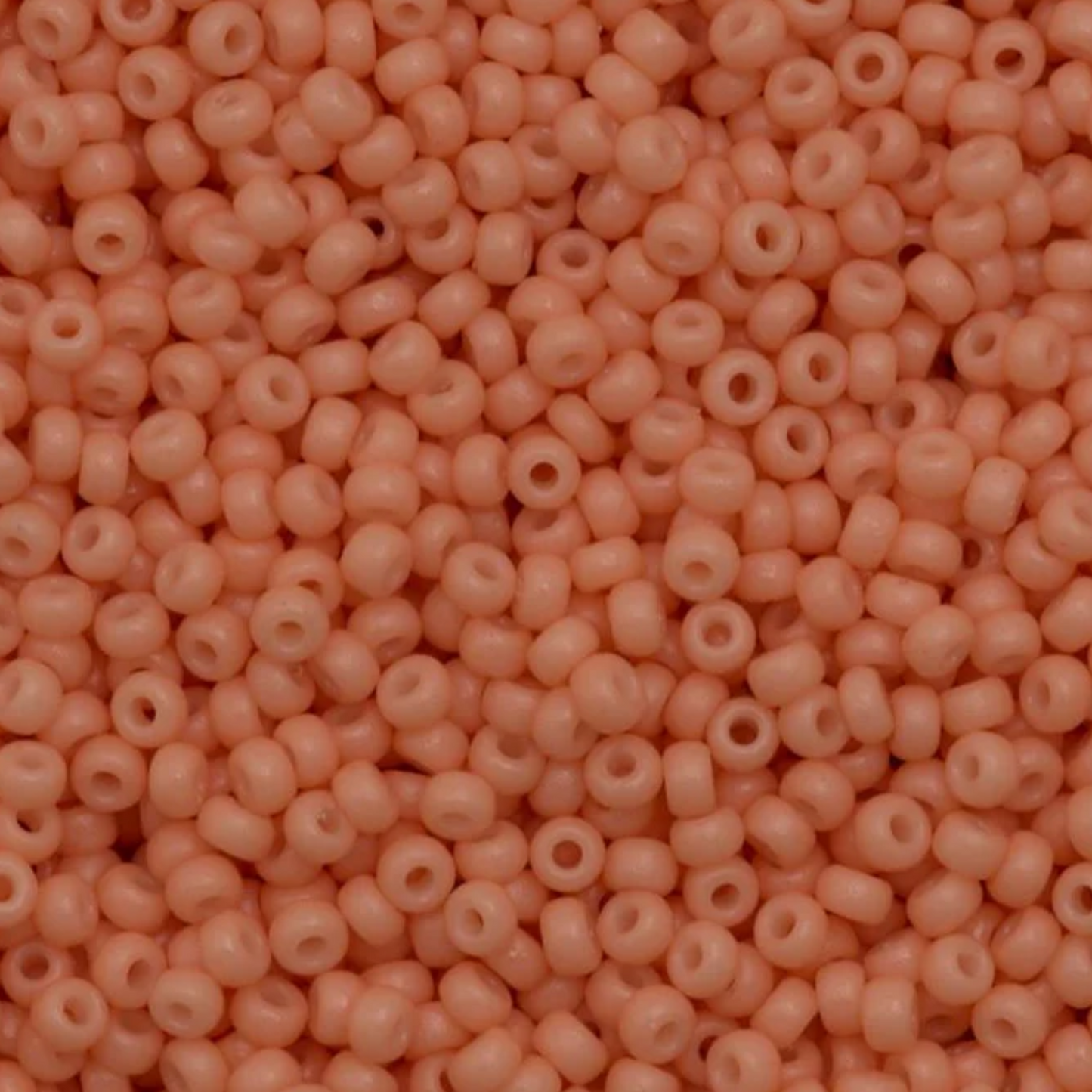 11-4461 | Miyuki Seed Bead Round Rocailles 11/0 | Duracoat Dyed Opaque Tea Rose | 1"x2" Flip Top Container ∼15g