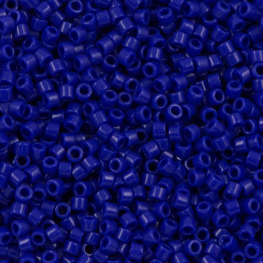 DB0726 Miyuki Delica Beads 11/0 Opaque Cobalt – 8 grams - Japanese Seed Beads for Jewelry Making