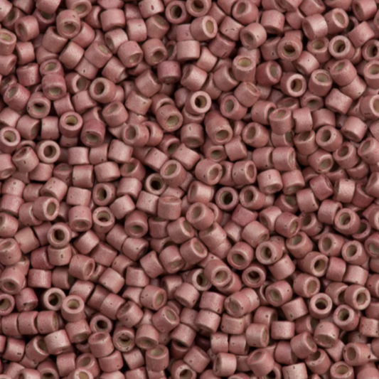 DB1166 Miyuki Delica Beads 11/0 Galvanized Matte Pink Blush– 8 grams - Japanese Seed Beads for Jewelry Making
