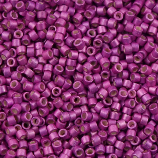 DB1184Miyuki Delica Beads 11/0 Galvanized Semi-Matte Magenta – 8 grams - Japanese Seed Beads for Jewelry Making