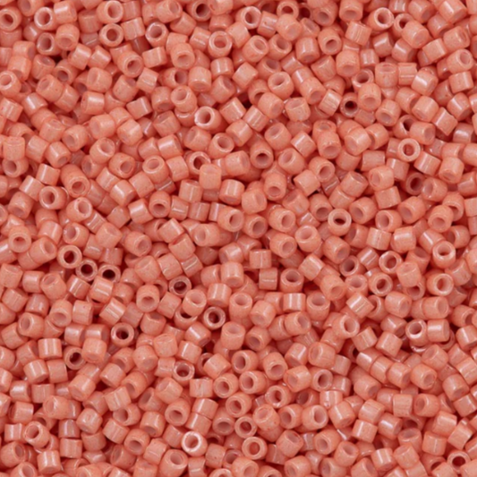 DB1363 Miyuki Delica Beads 11/0 Dyed Opaque Peach– 8 grams - Japanese Seed Beads for Jewelry Making