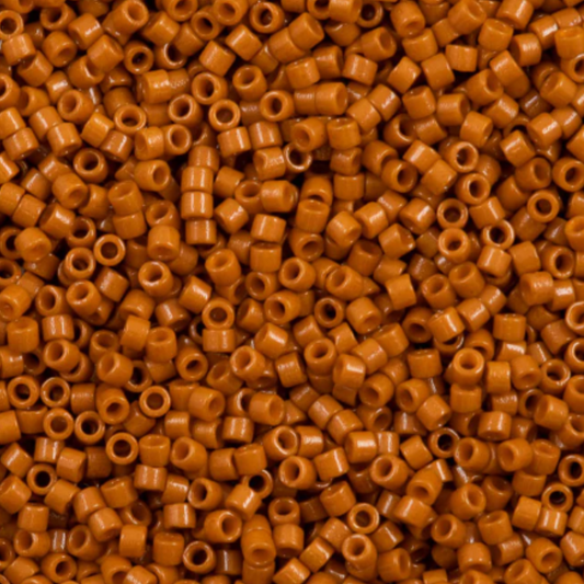 DB2108 Miyuki Delica Beads 11/0 Duracoat Dyed Opaque Pesimmon – 8 grams - Japanese Seed Beads for Jewelry Making