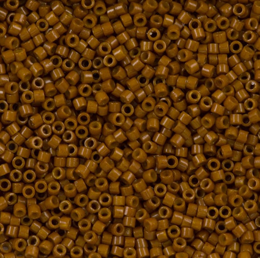 DB2110 Miyuki Delica Beads 11/0 Duracoat Dyed Opaque Toast– 8 grams - Japanese Seed Beads for Jewelry Making