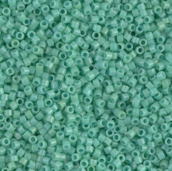 DB2125 Miyuki Delica Beads 11/0 Duracoat Dyed Opaque Sea Opal – 8 grams - Japanese Seed Beads for Jewelry Making