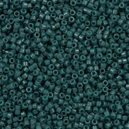 DB2358 Miyuki Delica Beads 11/0 Duracoat Opaque Dyed Spruce Green – 8 grams - Japanese Seed Beads for Jewelry Making