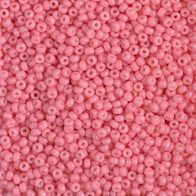 11-4464 Miyuki Seed Bead Round Rocailles 11/0 | Duracoat Opaque Dark Salmon Pink | 15g | Japanese Beads  Jewelry Making