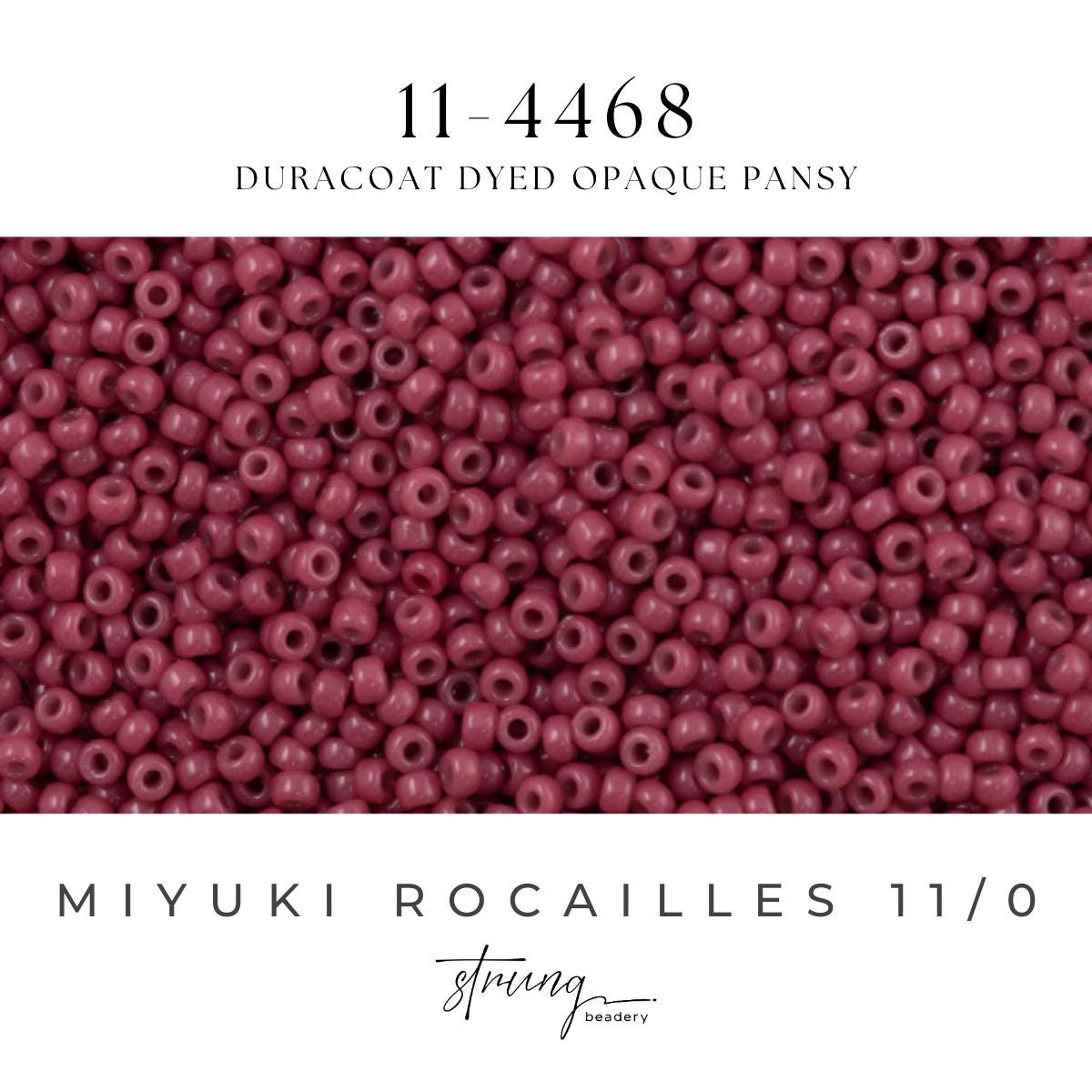11-4468 | Miyuki Seed Bead Round Rocailles 11/0 | Duracoat Dyed Opaque Pansy | 1"x2" Flip Top Container ∼15g