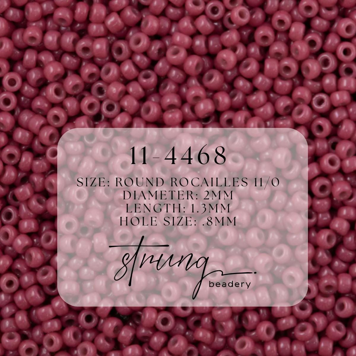 11-4468 | Miyuki Seed Bead Round Rocailles 11/0 | Duracoat Dyed Opaque Pansy | 1"x2" Flip Top Container ∼15g