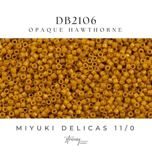 DB2106 Miyuki Delica Beads 11/0 Opaque Hawthorne – 8 grams - Japanese Seed Beads for Jewelry Making