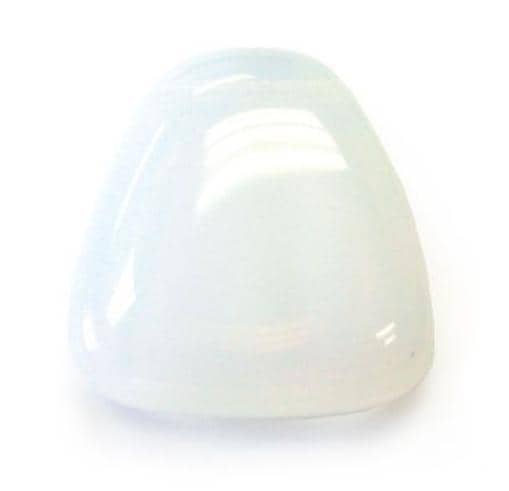 Czech Glass | Milky White Opal Triangle Pendant Beads 23x24mm | Set of 4