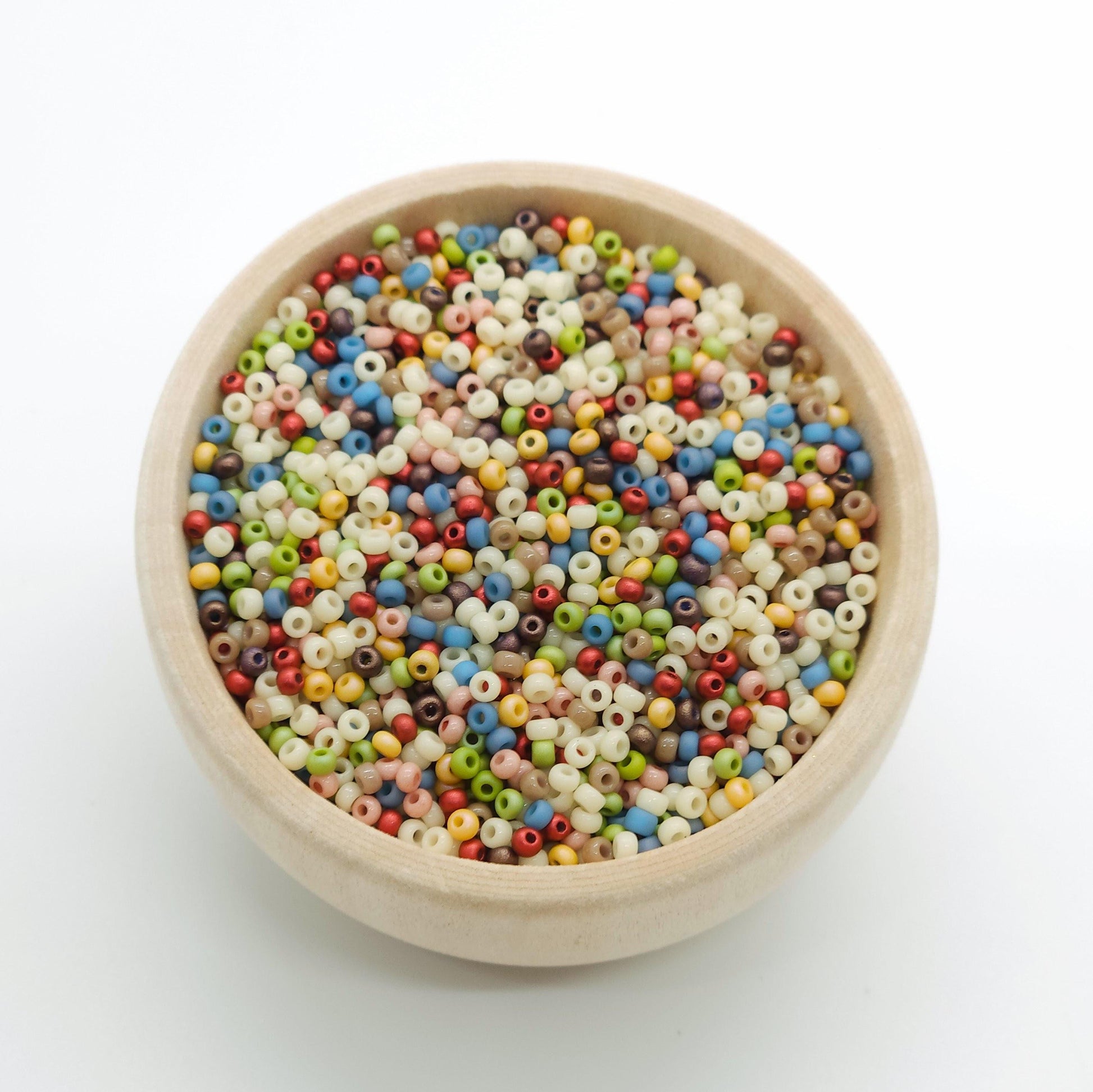 Painted Desert Czech Glass Seed Beads Mix | 15g of Size 11-0 | Jewelry Making & Craft Supplies