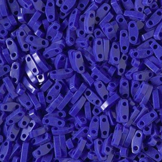 Miyuki Quarter Tila Bead Matte Opaque Cobalt Glass Tile Beads QTL-414 | Quarter | 8 Grams for Jewelry Making