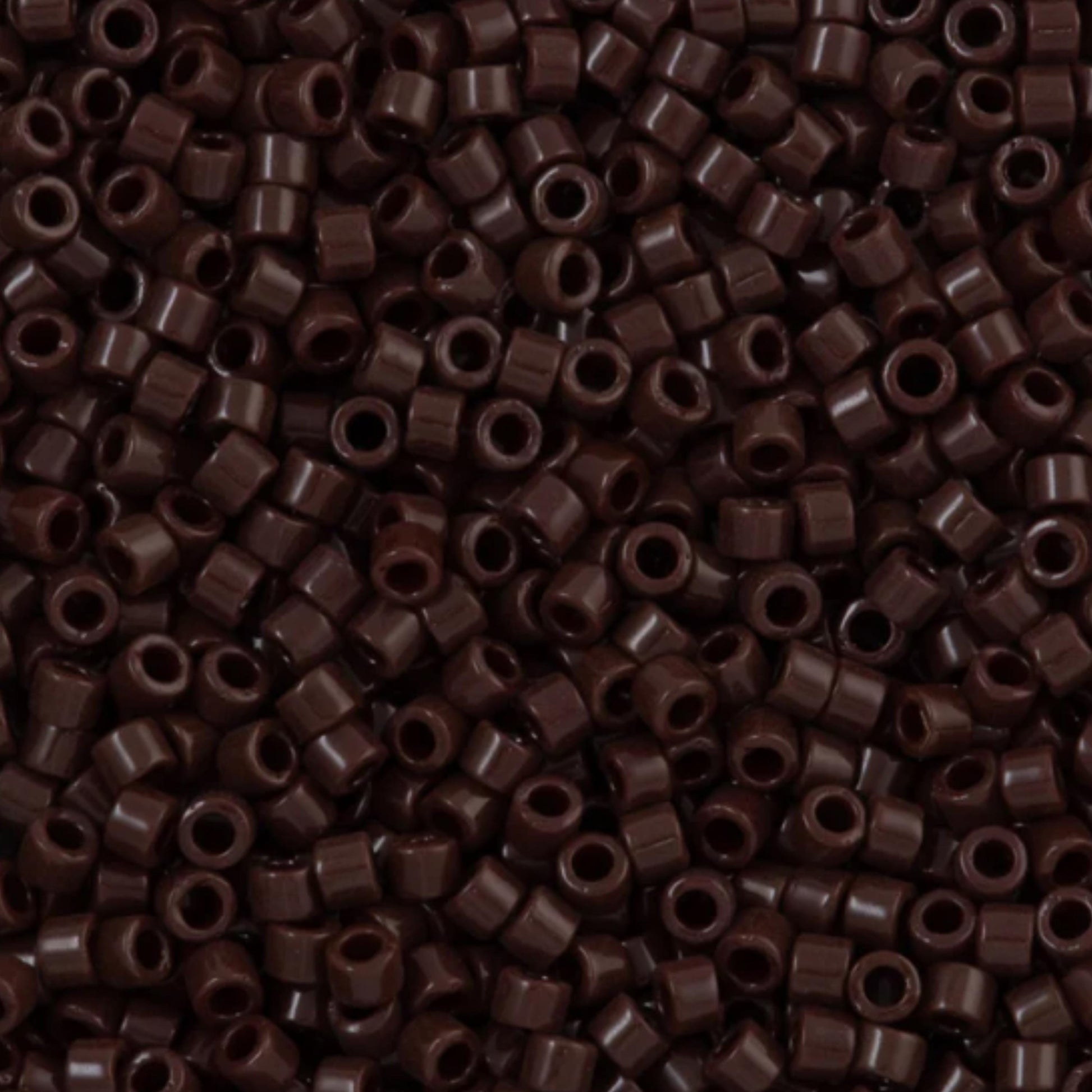 DB0734 Miyuki Delica Beads 11/0 Opaque Dark Brown – 8 grams - Japanese Seed Beads for Jewelry Making