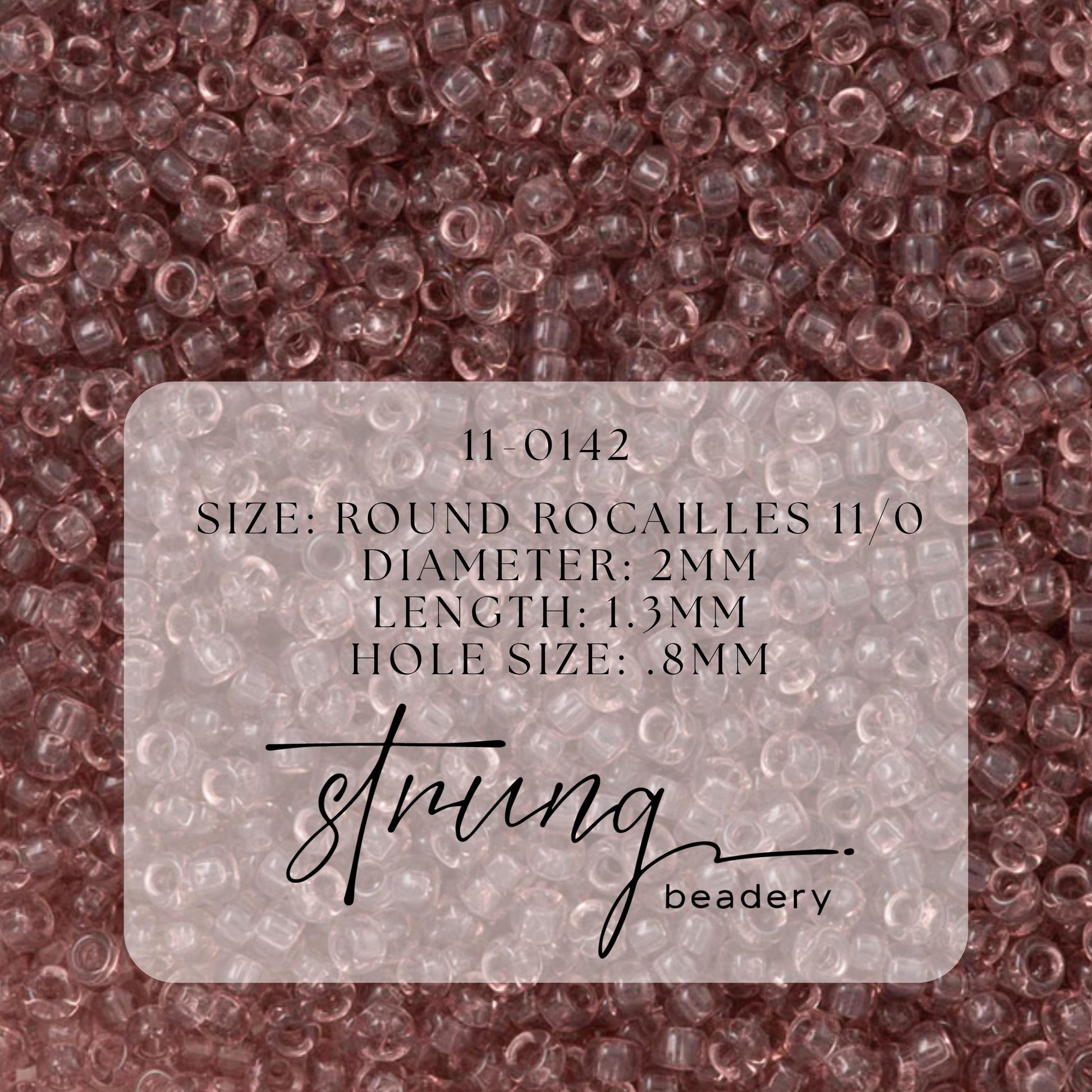11-0142 Miyuki Seed Bead Round Rocailles 11/0 | Transparent Amethyst | 15g | Japanese Beads for Jewelry Making