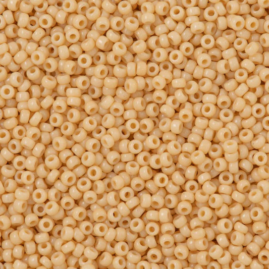 11-0493 Miyuki Seed Bead Round Rocailles 11/0 | Opaque Light Butter Rum | 15g | Japanese Beads for Jewelry Making