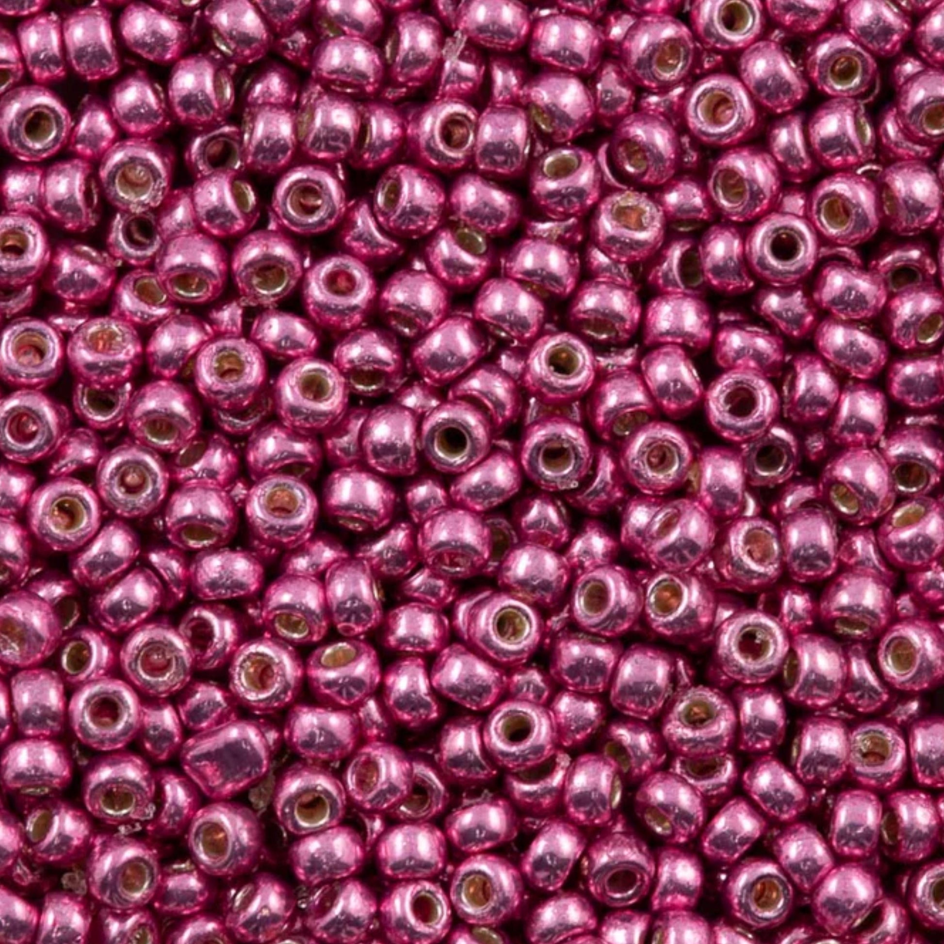 11-4210 Miyuki Seed Bead Round Rocailles 11/0 | Duracoat Galvanized Hot Pink | 15g | Japanese Beads for Jewelry Making