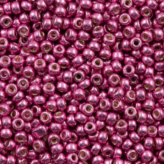 11-4210 Miyuki Seed Bead Round Rocailles 11/0 | Duracoat Galvanized Hot Pink | 15g | Japanese Beads for Jewelry Making