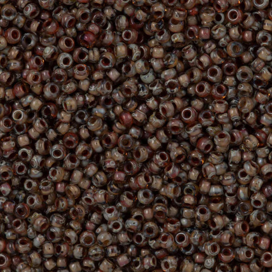 11-4505 Miyuki Seed Bead Round Rocailles 11/0 | Transparent Lt Smoky Topaz | 15g | Japanese Beads for Jewelry Making
