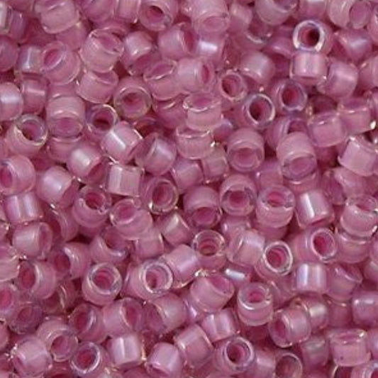 DB0072 Miyuki Delica Beads 11/0 Orchid Lined Crystal Luster – 8 grams - Japanese Seed Beads for Jewelry Making