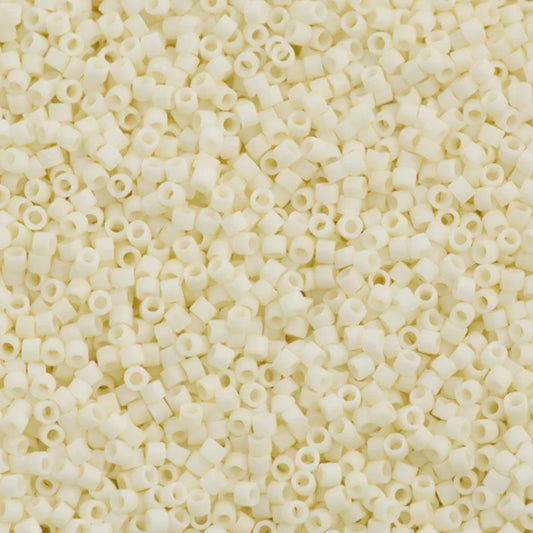 DB0352 Miyuki Delica Beads 11/0 Matte Opaque Cream – 8 grams - Japanese Seed Beads for Jewelry Making