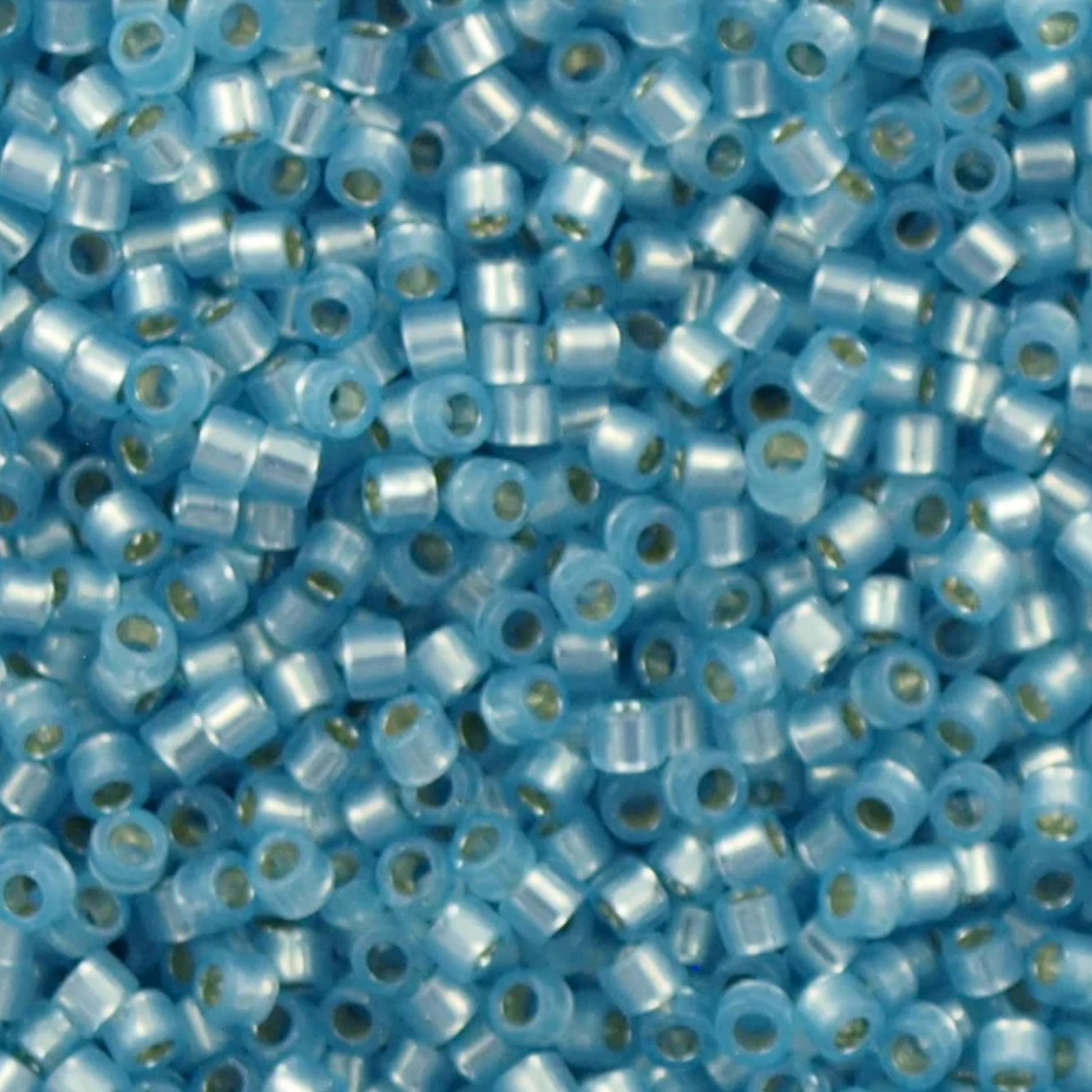 DB0628 Miyuki Delica Beads 11/0 Dyed Aqua S/L Alabaster – 8 grams - Japanese Seed Beads for Jewelry Making