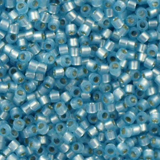DB0628 Miyuki Delica Beads 11/0 Dyed Aqua S/L Alabaster – 8 grams - Japanese Seed Beads for Jewelry Making