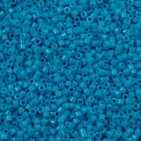DB0659 Miyuki Delica Beads 11/0 Dyed Opaque Dark Turquoise Blue – 8 grams - Japanese Seed Beads for Jewelry Making