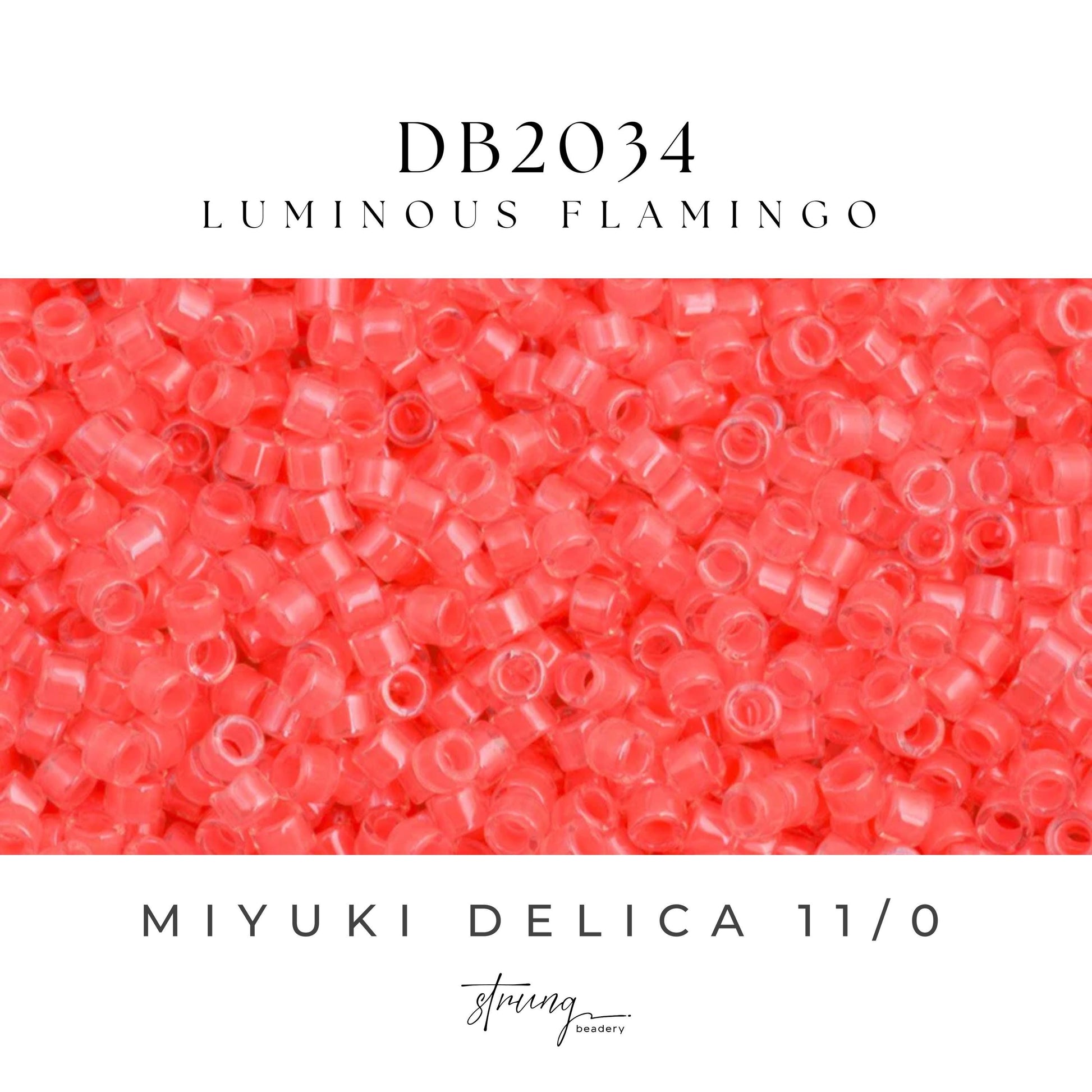 DB2034 Miyuki Delica Beads 11/0 Luminous Flamingo – 8 grams - Japanese Seed Beads for Jewelry Making