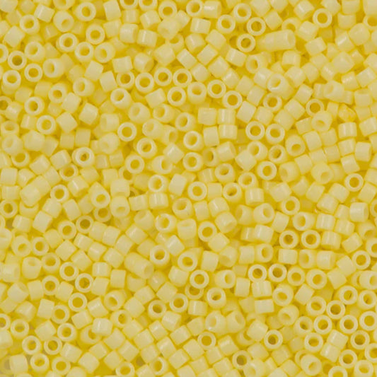 DB2101 Miyuki Delica Beads 11/0 Opaque Lt Lemon Ice – 8 grams - Japanese Seed Beads for Jewelry Making