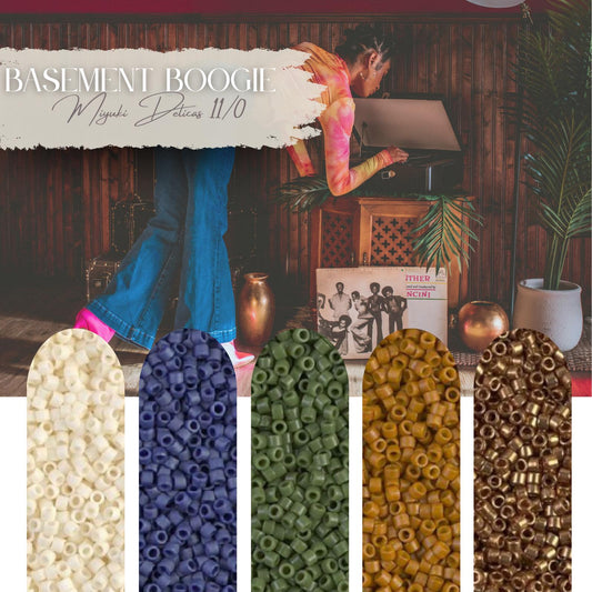 Basement Boogie Miyuki Bead Set – Bold Delica 11/0 Mix | Beads for Jewelry Making & Loom Work