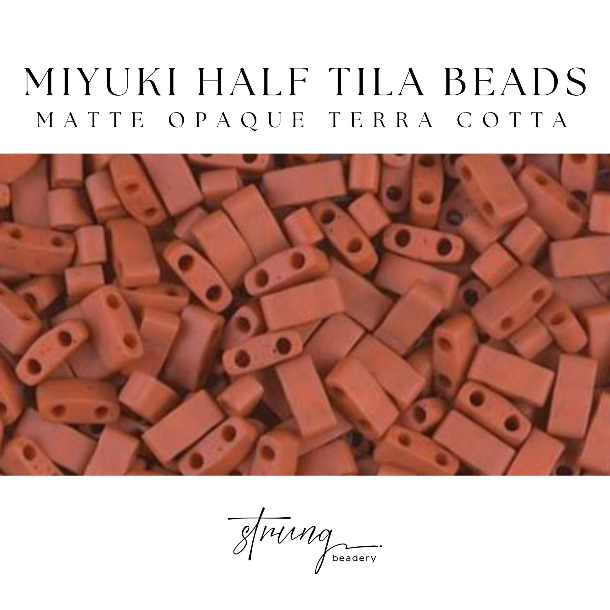 Miyuki Half Tila Beads Matte Opaque Terra Cotta Glass Tile Beads HTL-2315 | Half | 8 Grams for Jewelry Making