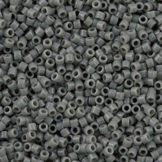 DB0731 Miyuki Delica Beads 11/0 Opaque Grey – 8 grams - Japanese Seed Beads for Jewelry Making