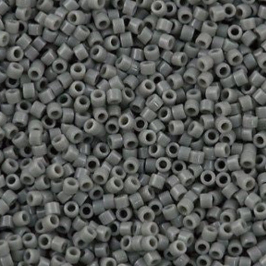 DB0731 Miyuki Delica Beads 11/0 Opaque Grey – 8 grams - Japanese Seed Beads for Jewelry Making