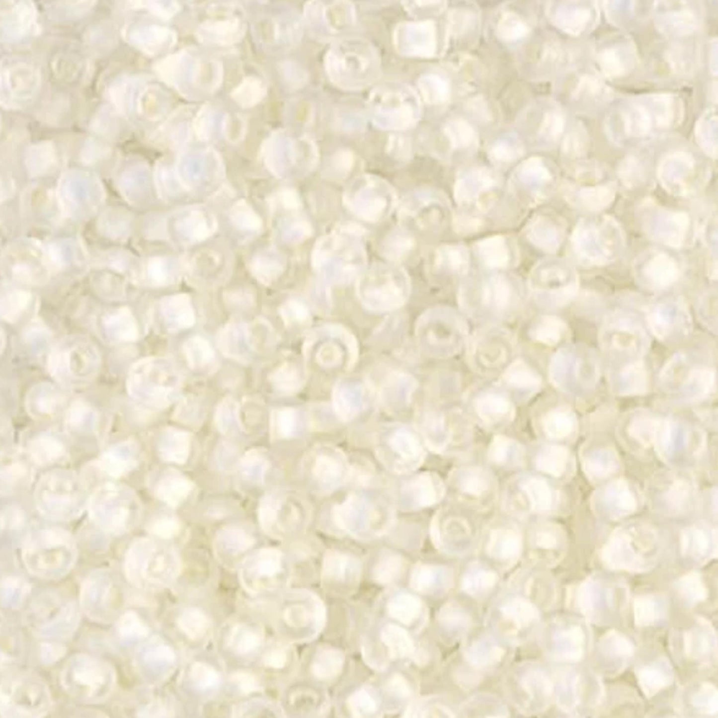 11-1920 Miyuki Seed Bead Round Rocailles 11/0 | Semi-Frosted White Lined Crystal |15g | Japanese Beads for Jewelry Making