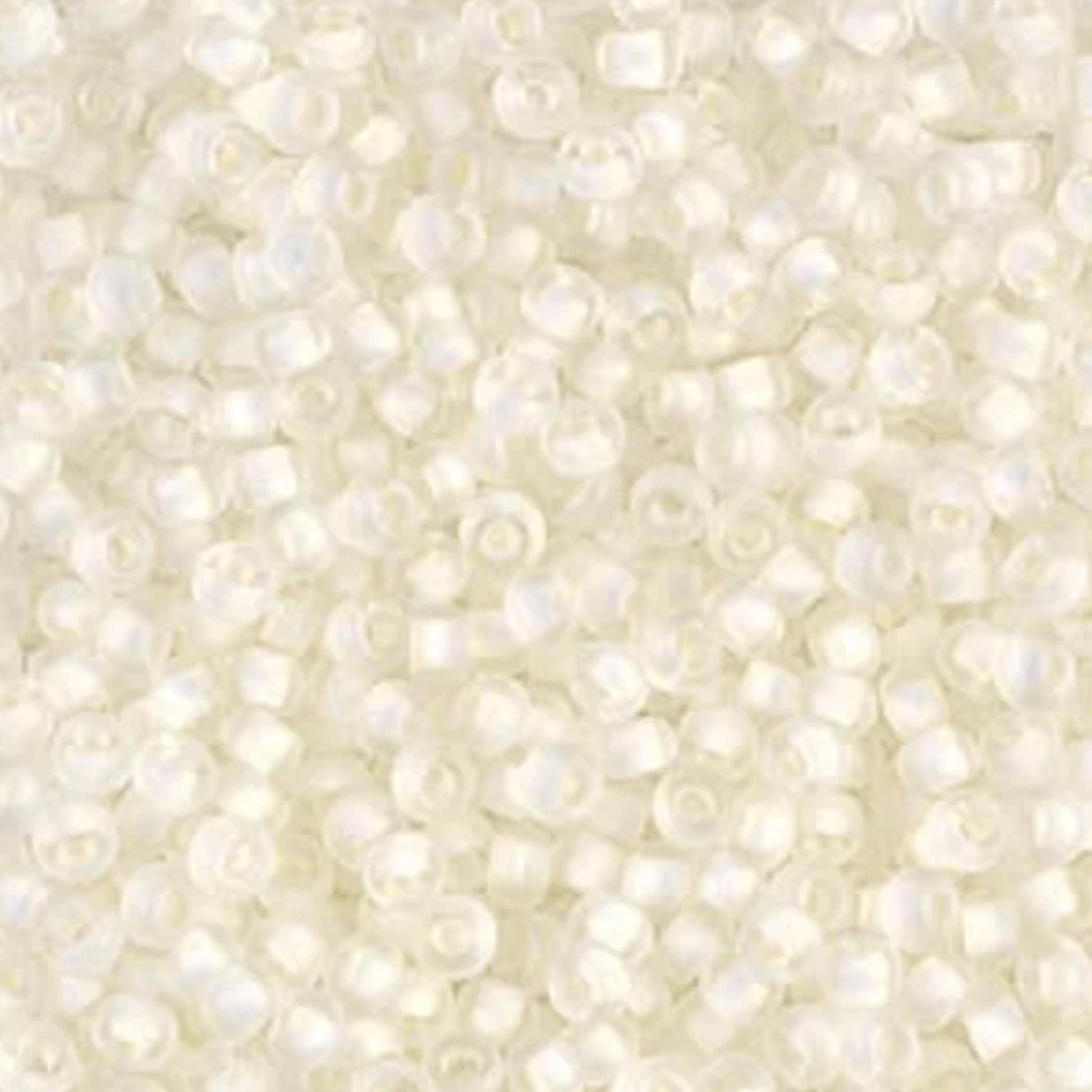 11-1920 Miyuki Seed Bead Round Rocailles 11/0 | Semi-Frosted White Lined Crystal |15g | Japanese Beads for Jewelry Making