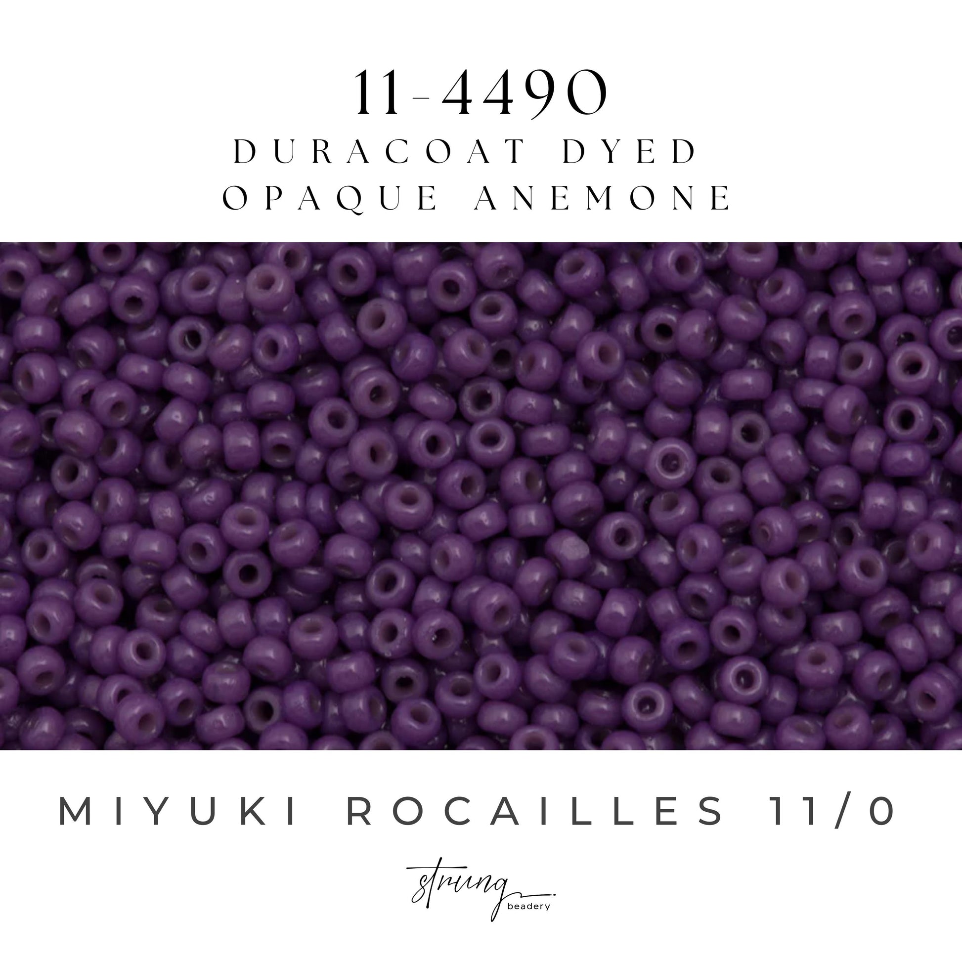 11-4490 Miyuki Seed Bead Round Rocailles 11/0 | Duracoat Dyed Opaque Anemone |15g | Japanese Beads for Jewelry Making