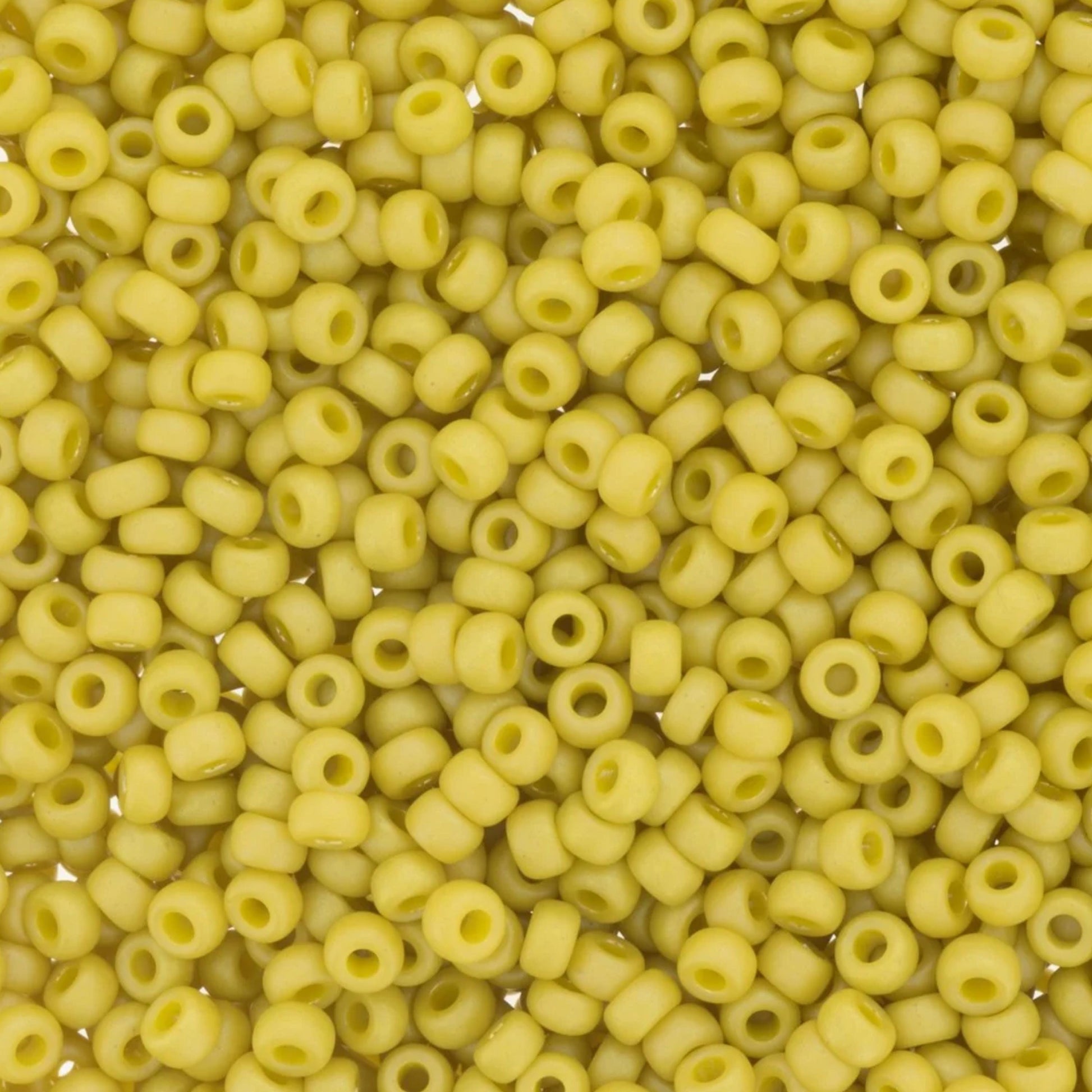 11-4692 Miyuki Seed Bead Round Rocailles 11/0 | Matte Opaque Glazed Citron AB |15g | Japanese Beads for Jewelry Making