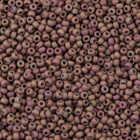 11-2331 Miyuki Seed Bead Round Rocailles 11/0 | Matte Metallic Dusky Clay AB |15g | Japanese Beads for Jewelry Making