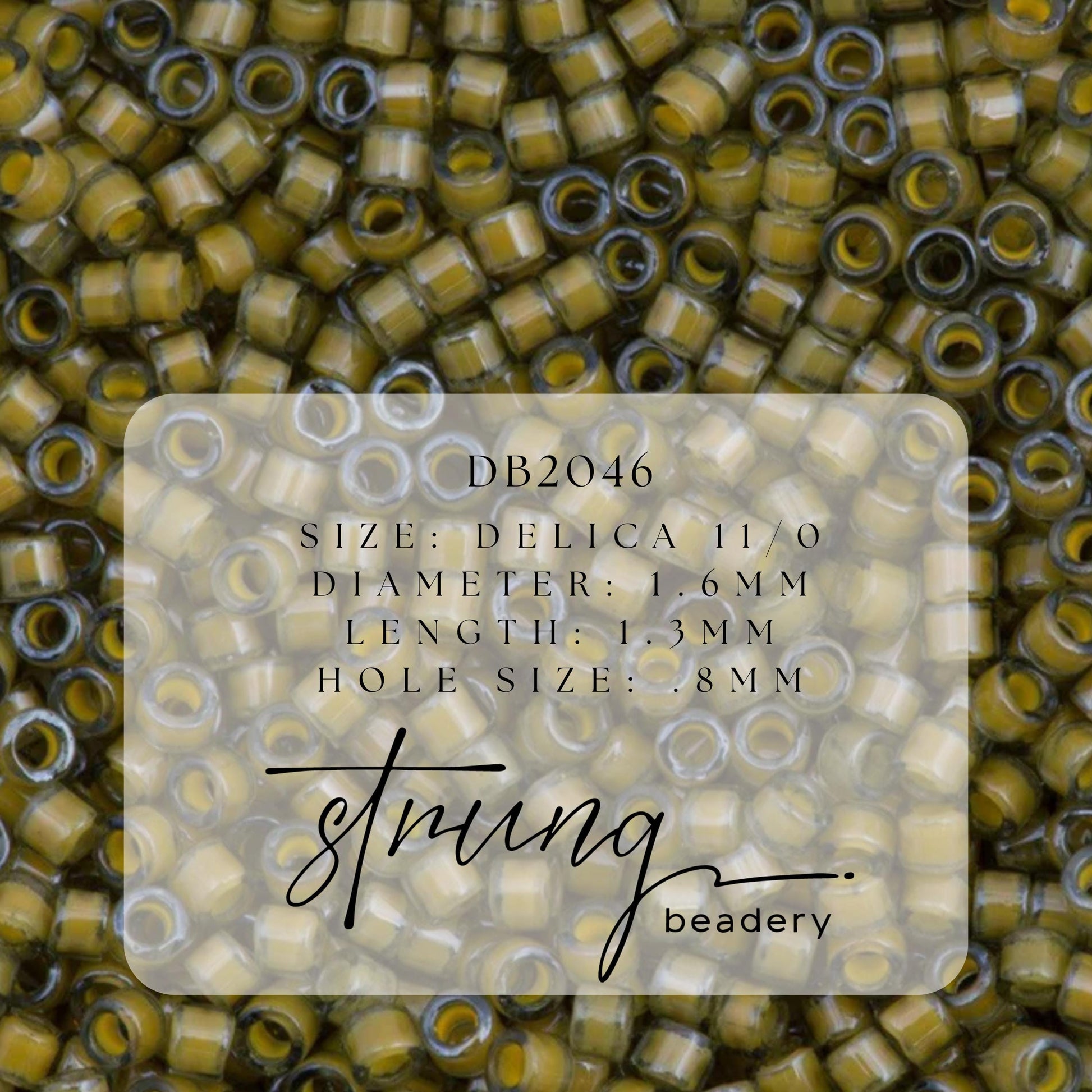 DB2046 Miyuki Delica Beads 11/0 Luminous Mushroom - 8 grams - Japanese Seed Beads for Jewelry Making