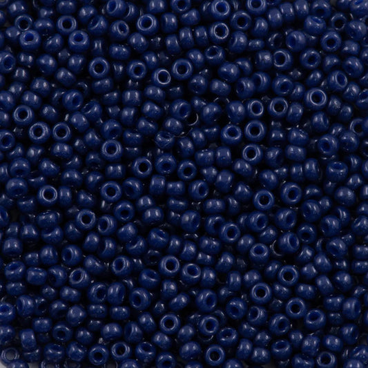11-4493 Miyuki Seed Bead Round Rocailles 11/0 | Duracoat Opaque True Navy Blue | 15g | Japanese Beads Jewelry Making