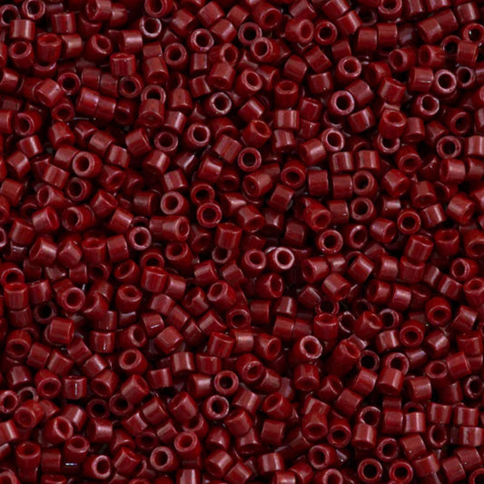 DB0654 Miyuki Delica Beads 11/0 Dyed Opaque Maroon– 8 grams - Japanese Seed Beads for Jewelry Making
