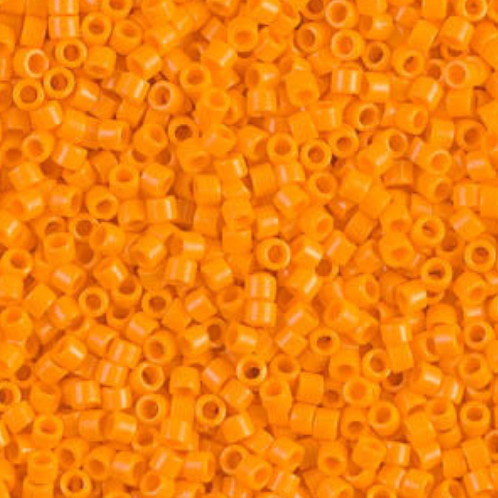 DB1133 Miyuki Delica Beads 11/0 Opaque Mandarin– 8 grams - Japanese Seed Beads for Jewelry Making
