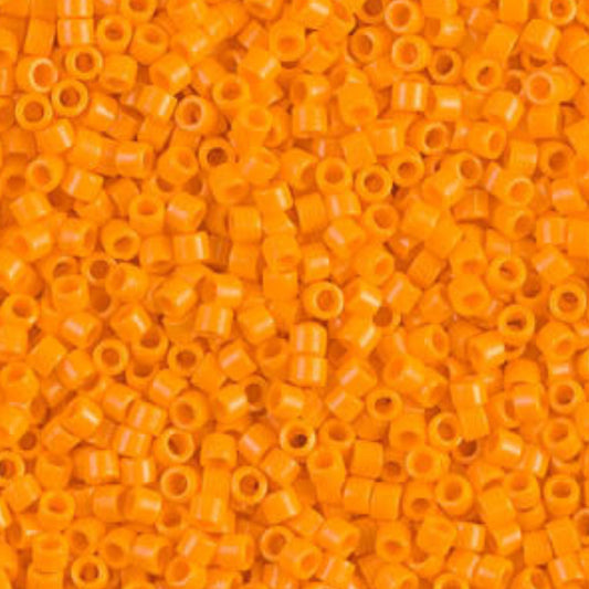 DB1133 Miyuki Delica Beads 11/0 Opaque Mandarin– 8 grams - Japanese Seed Beads for Jewelry Making