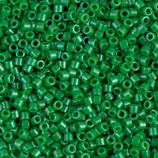 DB0655 Miyuki Delica Beads 11/0 Dyed Opaque Kelly Green– 8 grams - Japanese Seed Beads for Jewelry Making