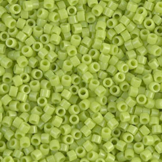 DB0733 Miyuki Delica Beads 11/0 Opaque Chartreuse – 8 grams - Japanese Seed Beads for Jewelry Making