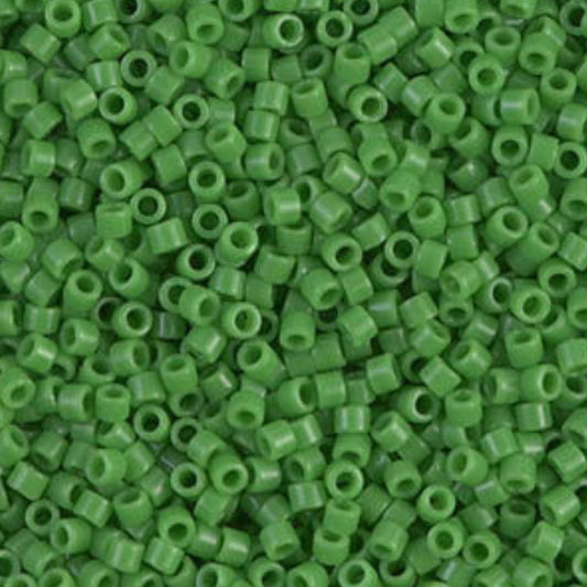 DB0724 Miyuki Delica Beads 11/0 Opaque Green - 8 grams - Japanese Seed Beads for Jewelry Making