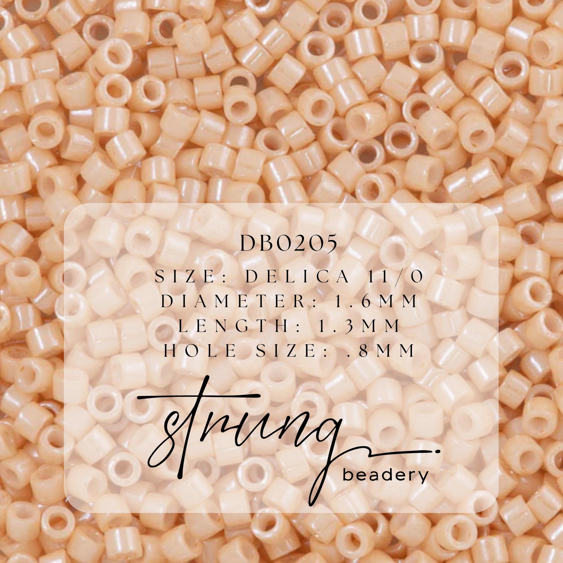 DB0205 Miyuki Delica Beads 11/0 Lt Caramel Ceylon – 8 grams - Japanese Seed Beads for Jewelry Making