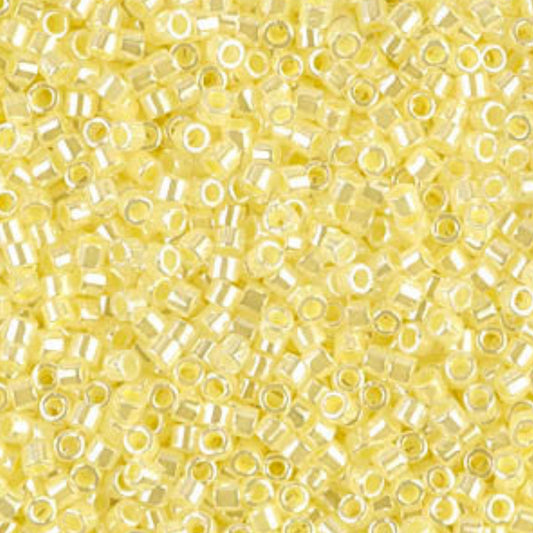 DB0232 Miyuki Delica Beads 11/0 Lt Lemon Ice Ceylon – 8 grams - Japanese Seed Beads for Jewelry Making